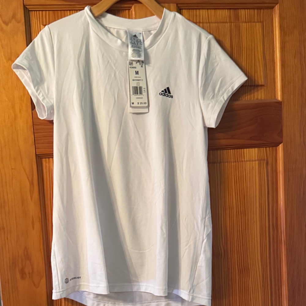 Adidas White Activewear T-Shirt
